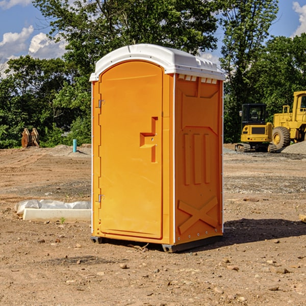 can i customize the exterior of the portable restrooms with my event logo or branding in Farmersburg